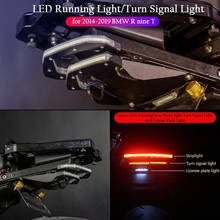 Luz de freio e seta para bmw r nine t r9t, seta indicadora de parada, suporte da placa, com lâmpada led r ninet, 2014-2019, 2018 2024 - compre barato