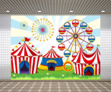 Lyavshi circo tenda festa de aniversário foto fundo carnaval pano de fundo decoração parque de diversões para photobooth fotografia backdrops 2024 - compre barato