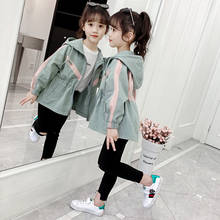 Girls Fall Outerwear Casual Windswear 2019 Spring New Kids Fashion Windbreaker Jacket Children's Wear Trench Coat Overcoat B237 2024 - buy cheap