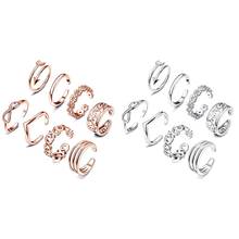 8pcs Summer Beach Vacation Knuckle Foot Ring Set Open Toe Rings for Women Girls Finger Ring Adjustable Jewelry Accessories Gifts 2024 - buy cheap