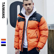 Inverno marca casual quente grosso velo jaqueta parkas masculino luxo outwear à prova de vento à prova dwindproof água chapéu parkas casaco 2024 - compre barato