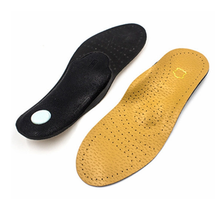 Leather Orthopedic Insoles For Shoes Men Women Flat Foot Arch Support X-O Leg Foot Valgus Corrector Gel Cushion Insert Shoe Pad 2024 - buy cheap