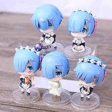 Re:Zero Re:Life in a Different World From Zero Rem Q Version Mini Kawaii PVC Anime Figure Rem Collection Model Toys 5pcs/set 2024 - buy cheap
