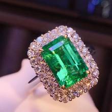 2.0 Carat Intense Green Natural Emerald Wedding Anniversary Ring set With 0.68ctw Nautral Diamond Ring pendant Dual Use 2024 - buy cheap