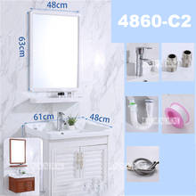 4860C-2/ 4870C-2 мини настенный умывальник керамический умывальник шкаф для ванной комнаты маленькое пространство алюминиевый шкаф с зеркалом 2024 - купить недорого