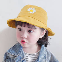 Spring Summer Baby Hats Daisy Flower Kids Outdoor Sun Hats Boys Girls Beach Caps Cotton Fisherman Hat 2024 - buy cheap