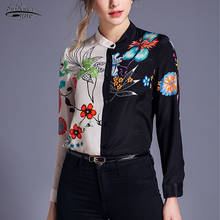 New Ladies Tops Long Sleeve Floral Women Blouse Casual Stand Collar Cardigan Print Shirts Women Clothes Blusas Mujer 8187 50 2024 - buy cheap