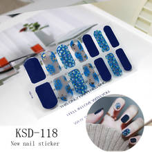 Adesivos para arte em unhas irregular, glitter ksd series, lantejoulas irregular, decalques de unha, cobertura completa, adesivos de manicure para crianças, mulheres, novo, 2019 2024 - compre barato