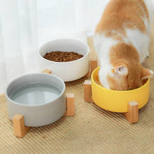 HOOPET-cuenco de cerámica para gatos, cuencos para alimentación y bebida de cachorros, suministros para mascotas 2024 - compra barato