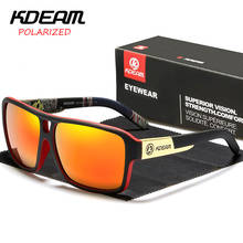 KDEAM-gafas de sol polarizadas cuadradas de lujo para hombre, lentes de sol masculinas de estilo deportivo a la moda, de viaje al aire libre, con caja libre, KD127 2024 - compra barato