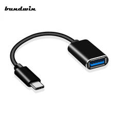 bundwin Type-C OTG Adapter Cable USB 3.1 Type C Male To USB 2.0 Female OTG Data Cord Adapter for MacBook Pro Samsung S9 USB-C 2024 - buy cheap