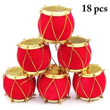 18pcs 30mm Fashion Christmas Tree Decor Gift Mini Drum Xmas Party Hanging Drum Ornament Decorations For Home Christmas Party 2024 - buy cheap