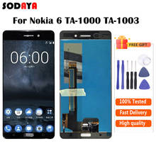 ЖК-дисплей с дигитайзером сенсорного экрана для Nokia 6, TA-1000 TA-1003 TA-1021 TA-1025 2024 - купить недорого