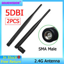 2pcs 2.4GHz WIFI Antenna 5dbi Aerial SMA Male connector wi fi antena 2.4 ghz IOT antenne wi-fi for Wireless Router antenas 2024 - buy cheap