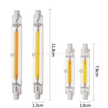 Светодиодный R7S 78 мм 15 Вт, 20 Вт, хит продаж R7S высокий мощный Точечный светильник 118 мм, 30 Вт, 40 Вт, 110V 220V COB лампа Стекло трубка возможность замены галлогеновой лампой светильник 2024 - купить недорого