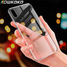 Роскошные противоударные прозрачные силиконовые чехлы kowkaka для телефонов iPhone 11 Pro X XR XS Max 8 7 6 6S 5 5S SE Plus, прозрачный чехол из ТПУ 2024 - купить недорого