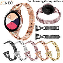 Pulseira de relógio de aço inoxidável de 20mm para samsung galaxy watch active 2 40mm/42mm /s2 /s4 pulseira de metal pulseira inteligente 2024 - compre barato