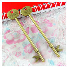 8 peças 95*19mm chaveiro pingente chave amuletos bronze antigo joias descobertas acessórios chave 2024 - compre barato