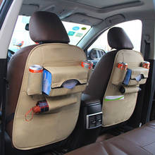 Bolsa de cuero Universal para asiento trasero de coche, organizador de almacenamiento colgante para estilizar el Interior del coche, accesorios de estilo 2024 - compra barato