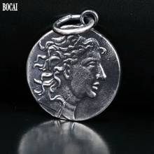 Thai silver Ancient Greek goddess coin pendant for man s925 pure silver hand-made Double-sided relief silver coin man pendant 2024 - buy cheap