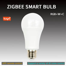 E27 Smart Bulb ZigBee Lighting Lamp RGBCW 2700-6500K Tuya Smart Life APP Control Adjust Brightness Work With Alexa Google Home 2024 - buy cheap