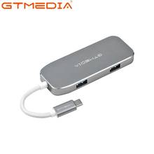 USB C-концентратор GTMEDIA на многофункциональный концентратор (USB3.1 C/M на HDMI + 2USB3.0 + SD + TF + PD), TF-кардридер, аудиоадаптер, док-станция для MacBook Pro 2024 - купить недорого