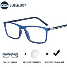 BLUEMOKY пластиковые очки по рецепту мужские сверхлегкие квадратные очки для близорукости по рецепту ретро оптические очки BT2201 2024 - купить недорого