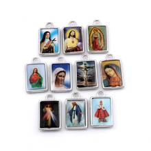 50Pcs Double-Sided Jesus Christ Icon Charm Pendants Religion DIY Jewelry Fit Necklace 13.8x24mm A-573 2024 - buy cheap