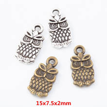 85 pieces of retro metal zinc alloy owl pendant for DIY handmade jewelry necklace making 7763 2024 - buy cheap