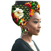 African Print Women Head Bandana Cotton With Matching earring Balaclava Headscarf Bandana Mujer Headband Set Hair Accessories 2024 - buy cheap