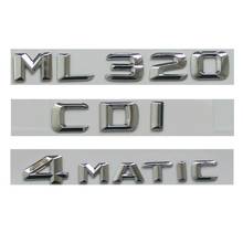 Insignia de maletero cromada 3D para Mercedes, W164, W166, ML320, CDI, 4matic 2024 - compra barato