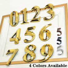 Placa Digital para puerta de habitación, placa adhesiva de dígitos para puerta de Hotel, color plateado/dorado, 50mm 2024 - compra barato