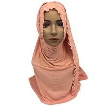 New Muslim Women Large Scarf Hijab Rhinestones Prayer Head Wrap Islamic Turban Arab Headscarf Modal Cotton Shawl Stole 170*75cm 2024 - buy cheap