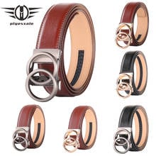 2021 New Arrival Cowhide Genuine Leather Belts For Men High Quality 35mm Width Round Automatic Ratchet Formal Belts Male B395 2024 - buy cheap