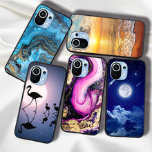 Marble Phone Case For Xiaomi Mi 11 Lite Case Silicone TPU Moon Sunset Printed For Xiaomi Mi 11 Mi11 Xiaomi11 Back Cover Capa 2024 - buy cheap