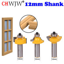 CHWJW-brocas de enrutador de puerta de vidrio con vástago de 12mm, juego de cuentas redondas con cortador de espiga para herramientas de carpintería, 3 uds. 2024 - compra barato