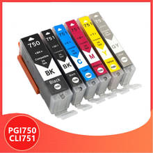 Cartucho de tinta PGI750 CLI751 para impresora, compatible con Canon MG6370, MG7170, MG7570, IP8770, MG6770, MG6670, PGI-750, PGI 750, 750XL 2024 - compra barato
