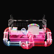Hamster Cage Supplies Pipeline Tunnel Acrylic Guinea Pig Cage Transparent External Accessories Package Maze Toy 2024 - buy cheap