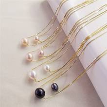 DAIMI-collar de perlas naturales de agua dulce para mujer, colgante de perlas de plata de ley 7/7, 6-925-8mm 2024 - compra barato