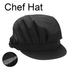 Chapéu de chef de cozinha, forno, cozinha, chapéu de chef, elástico, à prova de poeira, chapéu de banheira, acessórios unissex para homens e mulheres, 1 peça 2024 - compre barato