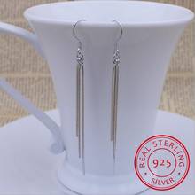 925 Sterling Silver Long Tassel Chain Drop Earrings Sterling silver jewelry For Women Boucle d'oreille earrings Brincos S-E63 2024 - buy cheap