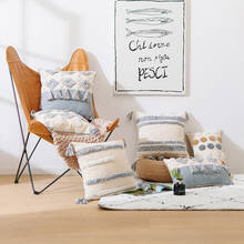 Fronha com borla geométrica do marrocos, fronha para criatividade, decoração de outono, sofá para quarto p1 2024 - compre barato
