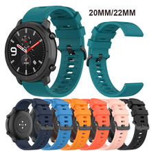 Pulseira de relógio para samsung galaxy watch 3, pulseira de relógio de 45mm 41mm active 2 20mm 22mm, pulseira de silicone para garmin artificial 2024 - compre barato