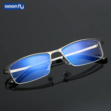 Seemfly Anti-blue Light Half Frame Myopia Glasses Men Business Metal Shortsighted Glasses Classic Nearsighted Eyewear-1.0to-4.0 2024 - buy cheap