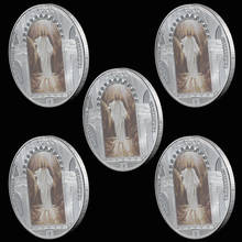 Jesús-moneda chapada en plata, colección de arte coleccionable, Navidad, última cena, 5 unids/lote 2024 - compra barato