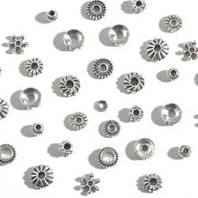 30-200pcs Antique Silver Color Tibetan Flower Beads 4/5/6/7/8mm Rondelle Spacer Beads For Jewelry Making DIY Charm Bracelets 2024 - buy cheap