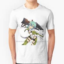 Sinon With Hecate Ii T Shirt 100% Pure Cotton Sword Art Online Shino Sinon Asuna Kirito Kirigaya Kazuto Sword Aincrad Sao 2024 - buy cheap