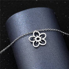 Stainless Steel Hollow Lucky Plant Lotus Flower Pendant Chain Necklace Love Woman Mother Girl Gift Wedding Jewelry 2024 - buy cheap