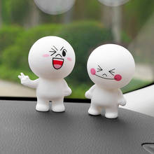 Car Ornament Cartoon Doll Adornment Cute Expression Car Decoration Dashboard Auto Interior Decor Car Accessories for Gifts 7cm 2024 - buy cheap