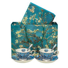 Van Gogh painting design fine bone china 2 coffee cup sets ceramic & tea cup and saucer with gift box 2024 - buy cheap